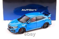 118 AUTOart Honda Civic Type R (FK8) 2021 Course Bleu Pearl 73224