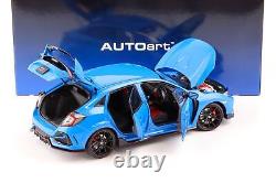 118 AUTOart Honda Civic Type R (FK8) 2021 Course Bleu Pearl 73224