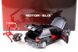 118 MOTORHELIX Honda Civic Type R (EK9) Starlight Black Pearl + Moteur Diecast