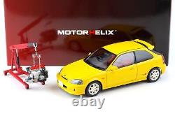 118 MOTORHELIX Honda Civic Type R (EK9) Sunlight Yellow + Moteur Diecast