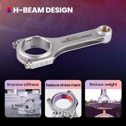 4x H-Beam Bielles ARP Boulons Connecting Rods for Honda Civic Type S 3 138.5mm