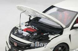 AUTOart Honda Civic Type R (FK8) Championnat Blanc Composite 1/18 Échelle Neuf