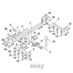 Attelage pour Honda Civic hayon IX type FK démontable sans outil Auto Hak TOP