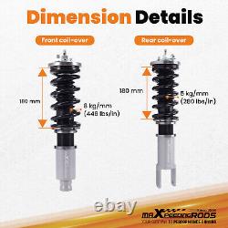 Combinés Filetés Réglable Damper for Honda Civic EJ EK EM EC ED EE EF CR-X