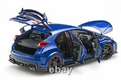EBBRO 81064 1/18 Honda Civic Type R 2015 GB Licence Plaque Brillant Sporty Bleu