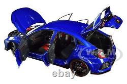 Honda Civic Type R (FK8) Brillant sportif bleu met. 1/18 Modèle De Voiture AUTOART 73269