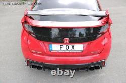 Inox Duplex Sportauspuffanlage Honda Civic 9 FK2 Type-R Chaque 2x90 Noir