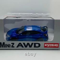 Kyosho Mini-z Prêt Set AWD Honda Civic Type-R Brillant Sporty Bleu 32613BL