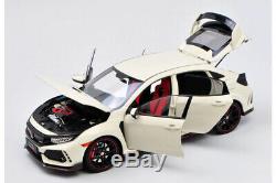LCD Models 1/18 Modèle Auto Honda Civic Type-R FK8 Blanc Diecast Modélisme