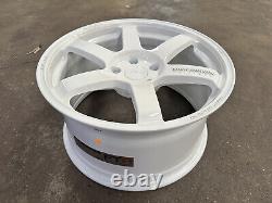 Neuf 18x9.5J AOW TE37 SAGA 5x120 Blanc (4 Roues) FK8R Honda Civic Type-R FL5R