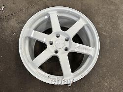 Neuf 18x9.5J AOW TE37 SAGA 5x120 Blanc (4 Roues) FK8R Honda Civic Type-R FL5R