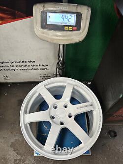 Neuf 18x9.5J AOW TE37 SAGA 5x120 Blanc (4 Roues) FK8R Honda Civic Type-R FL5R