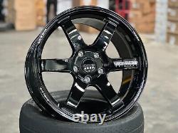 Neuf 18x9.5J AOW TE37 SAGA 5x120 Noir (4 Roues) FK8R Honda Civic Type-R FL5R