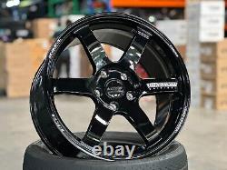 Neuf 18x9.5J AOW TE37 SAGA 5x120 Noir (4 Roues) FK8R Honda Civic Type-R FL5R