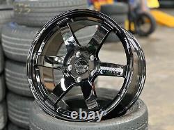 Neuf 18x9.5J AOW TE37 SAGA 5x120 Noir (4 Roues) FK8R Honda Civic Type-R FL5R