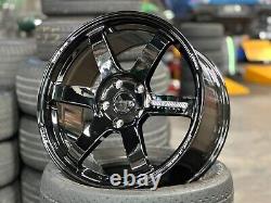 Neuf 18x9.5J AOW TE37 SAGA 5x120 Noir (4 Roues) FK8R Honda Civic Type-R FL5R