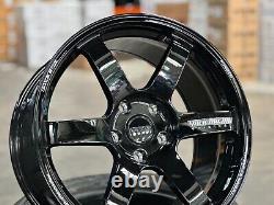 Neuf 18x9.5J AOW TE37 SAGA 5x120 Noir (4 Roues) FK8R Honda Civic Type-R FL5R