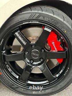 Neuf 18x9.5J AOW TE37 SAGA 5x120 Noir (4 Roues) FK8R Honda Civic Type-R FL5R