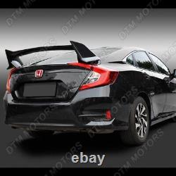 Pour 16-21 Honda Civic 10 Gen 4DR / Sedan Type-R Peint Noir Coffre Spoiler Aile