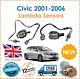 Pour Honda Civic EP3 2.0i Type R 2001-2005 avant & Arrière Sonde Lambda O2
