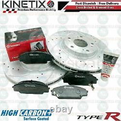 Pour Honda Civic EP3 Type-R Avant Kinetix Performance Frein Disques Brembo Pads