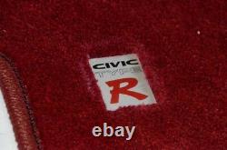 Red Carpet Set Floor Mats 4 Pc for RHD 96-00 Honda Civic (92-95 EG) Ek9 Type-r