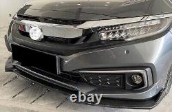 Réparateur 3 Pièces Adapté Pour Honda CIVIC Fc5 2016+ Look Type R Noir Brillant